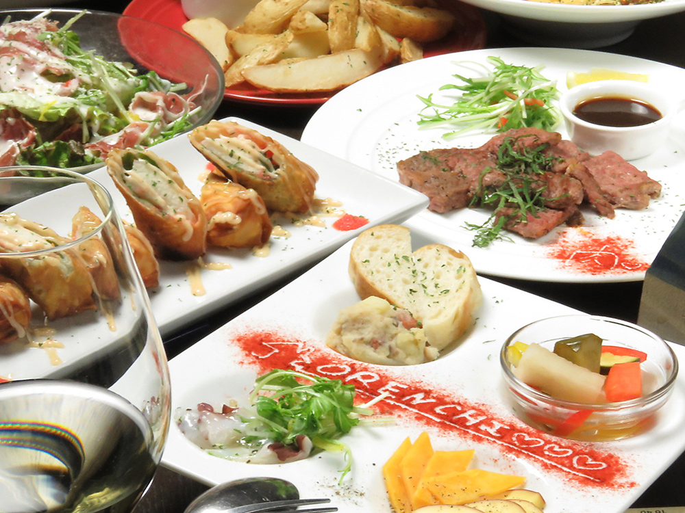 ＜人気★★★＞【これぞ肉バル★1番人気のコース】全8品［2H飲放］