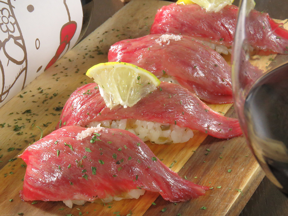 ＜当日OK！＞夏宴会に♪【和牛イチボの肉寿司コース★】全8品［2H飲放］